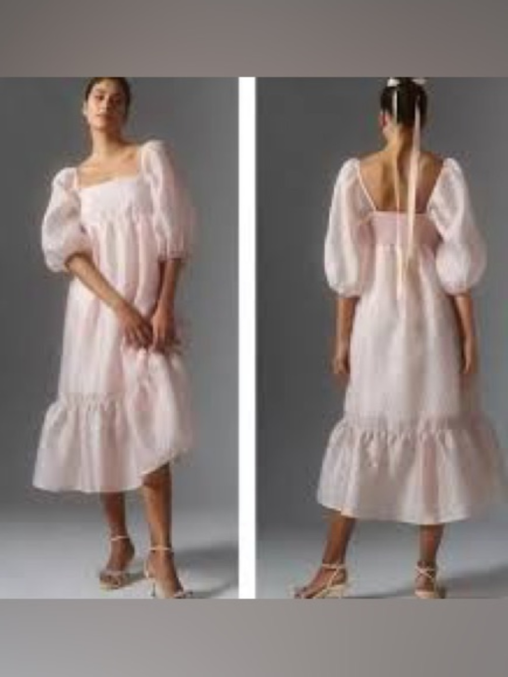 NWT Anthropologie Organza Puff Dress